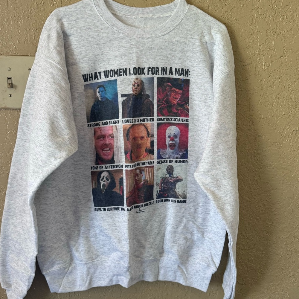 Horror movie crewneck sweater